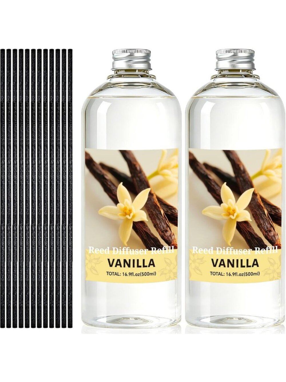 Vanilla Reed Diffuser Refill Oil - 33.81 Fl Oz, Long-Lasting Home Fragrance